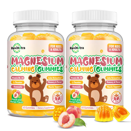 Gummies de magnésium ReviNutra pour enfants, pot de 120 unités