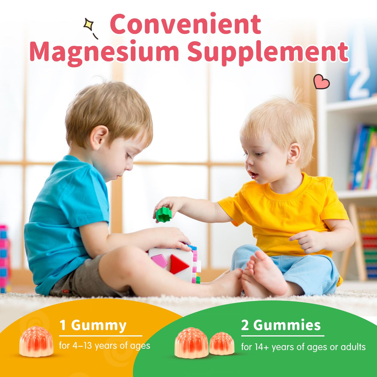 Gummies de magnésium ReviNutra, présentation des gummies dans un bol