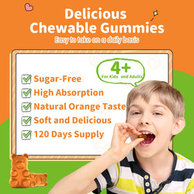 Gummies de Magnésium ReviNutra, prise en main par un enfant
