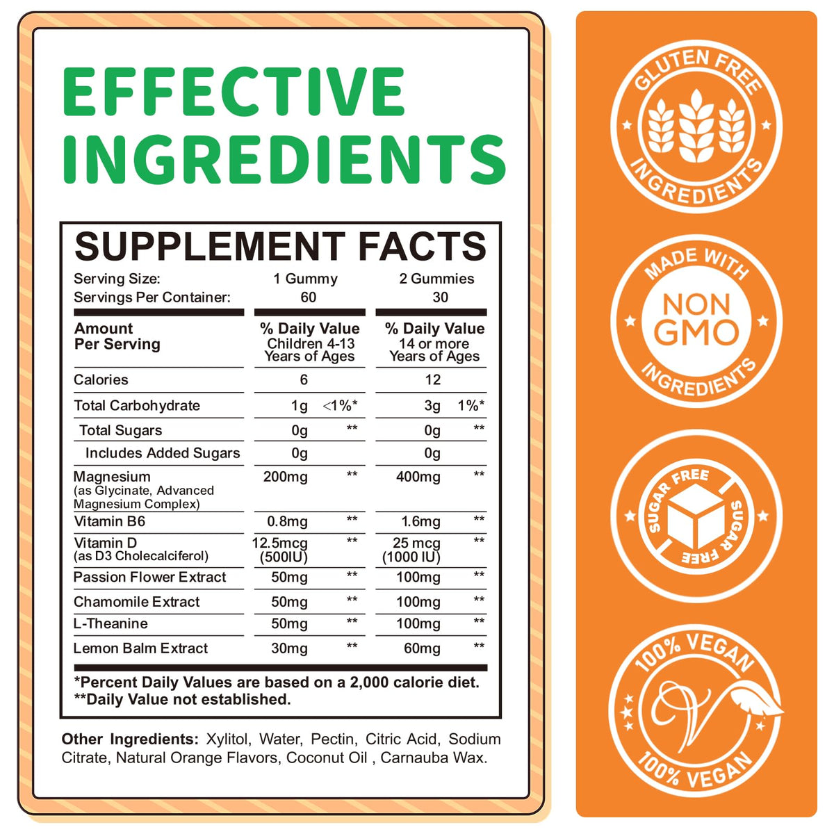 Gummies de Magnésium ReviNutra, vue de côté avec étiquette