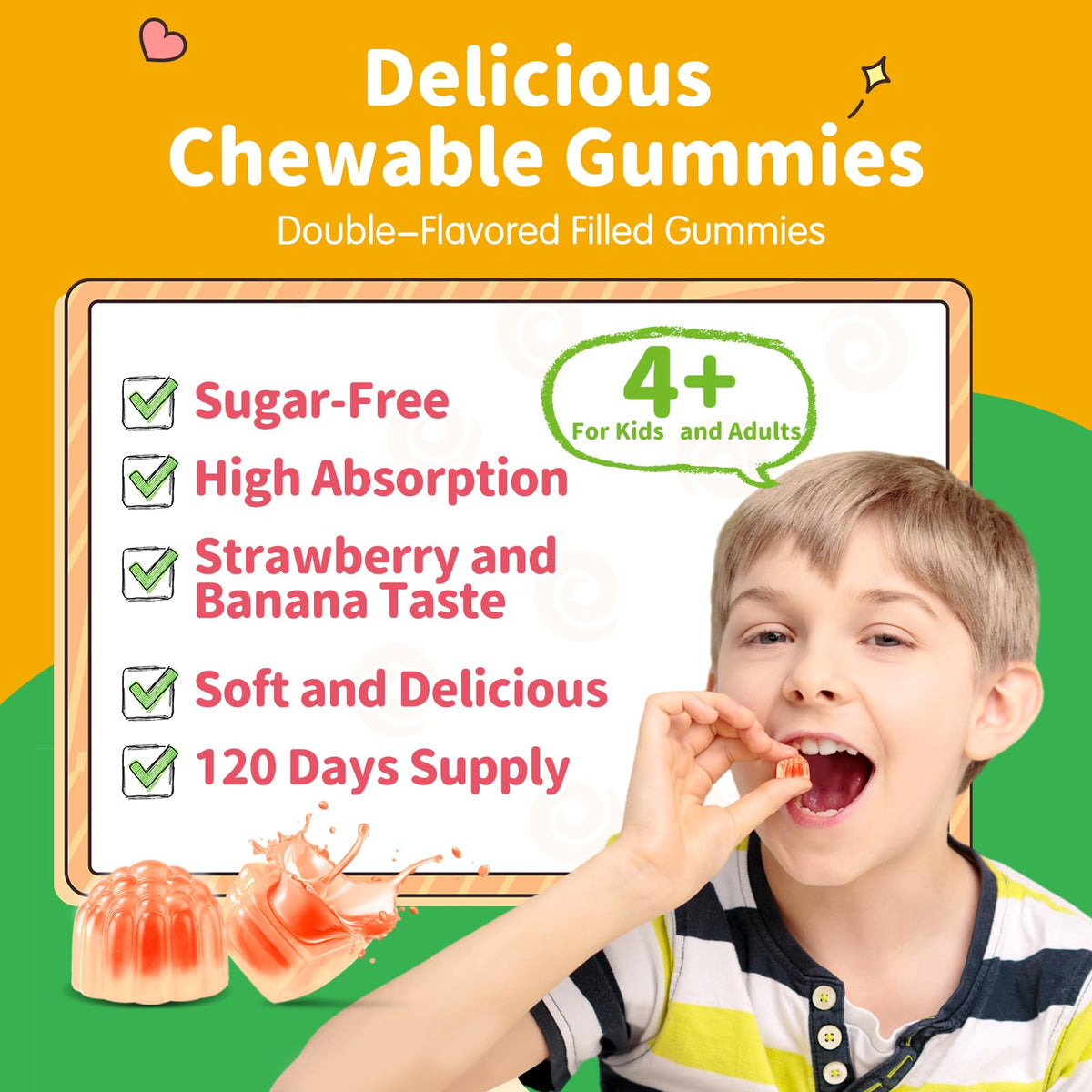 Gummies de magnésium ReviNutra, vue de l'arrière de l'emballage