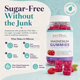 Gummies de magnésium sans sucre Natural BioScience sur une table