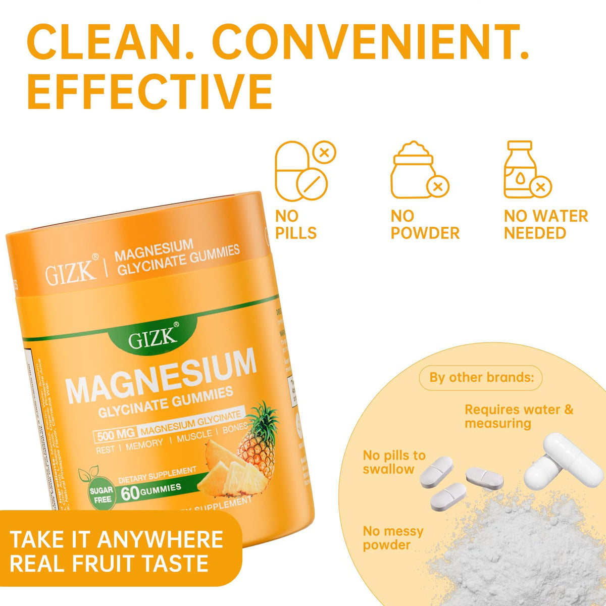 Gummies de magnésium SAYIDON, vue en gros plan