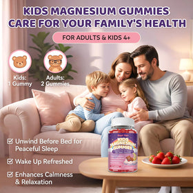Gummies de magnésium SEPT YAN dans un bol avec des fruits