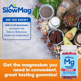 Gummies de magnésium Slow-Mag, portion de 2 gummies