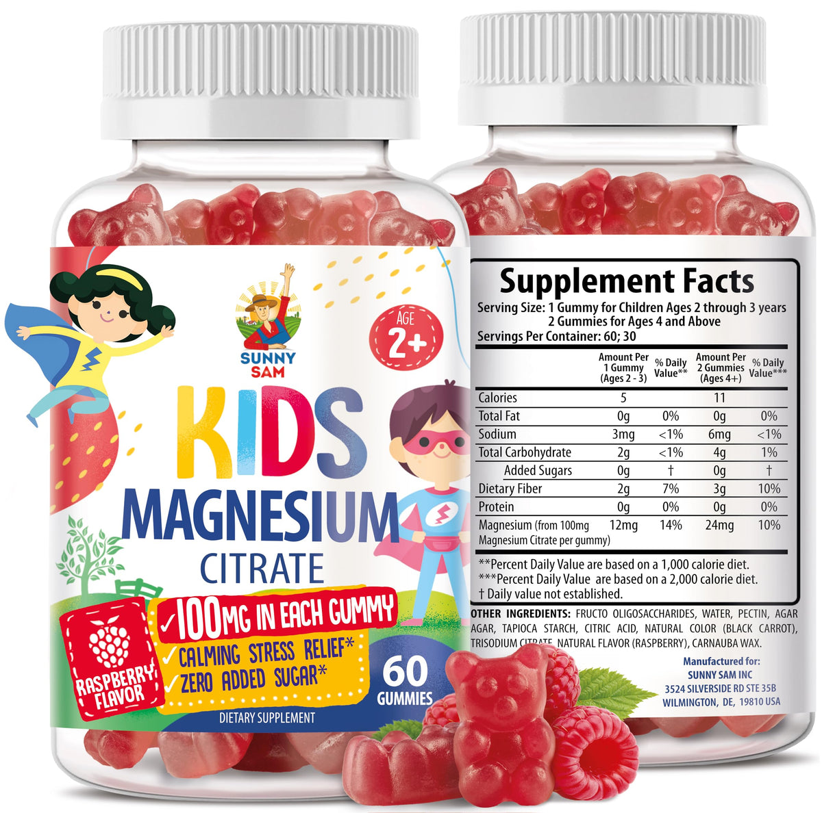 Gummies de Magnésium SUNNY SAM 100mg emballage avant
