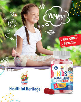 Gummies de magnésium SUNNY SAM, format pratique pour enfants