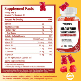 Gummies de magnésium taurate Ynlljmdw, partiellement ouvertes