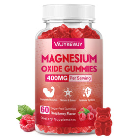 Gummies de Magnésium VAJYKEWJY 400mg goût framboise, vue de face