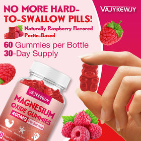 Gummies de Magnésium VAJYKEWJY avec étiquette visible