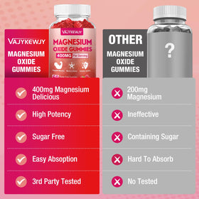 Gummies de Magnésium VAJYKEWJY dans la main d'un adulte