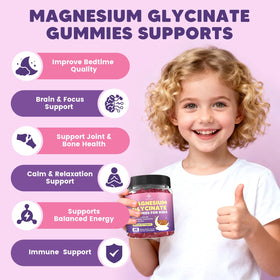 Gummies de magnésium YANLUOBO montrant la taille d'une portion