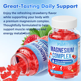 Gummies de magnésium Youlikee en portion de deux