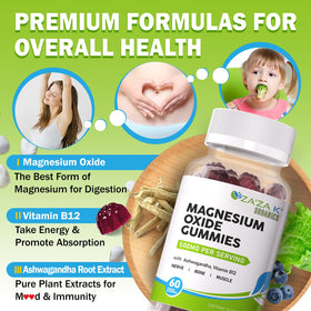 Gummies de magnésium ZA'ZA K ORGANICS, à côté d'une cuillère