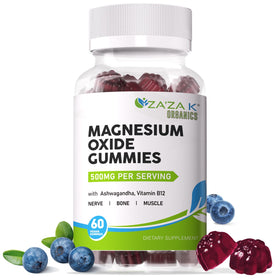 Gummies de magnésium ZA'ZA K ORGANICS, vue de face, emballage bleu