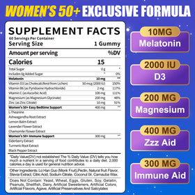 Gummies de mélatonine BSSTABBON 10 mg avec mélange de baies