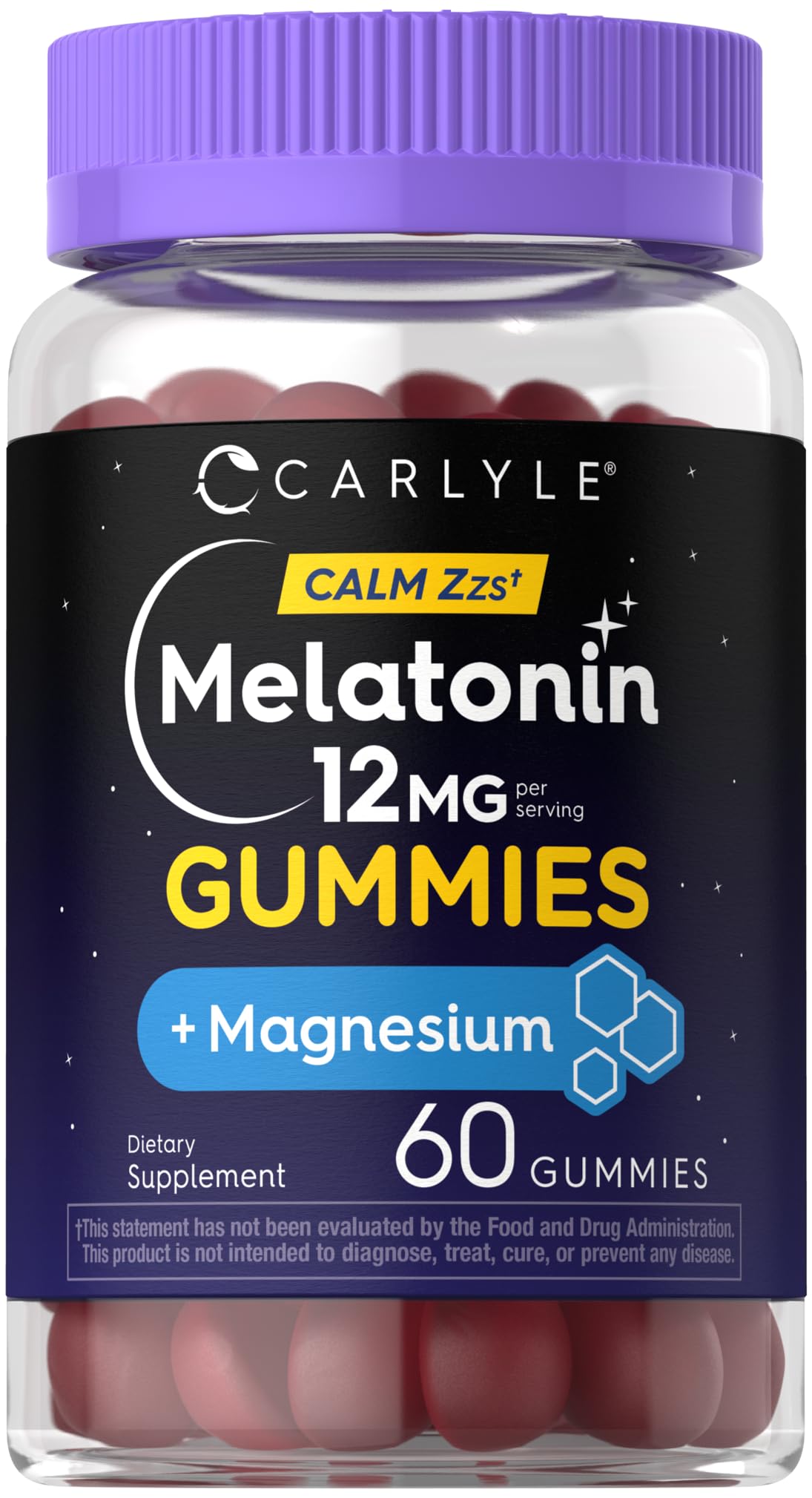 Gummies de Mélatonine Carlyle 12mg avec Magnésium - vue de face