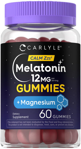 Gummies de Mélatonine Carlyle 12mg avec Magnésium - vue de face