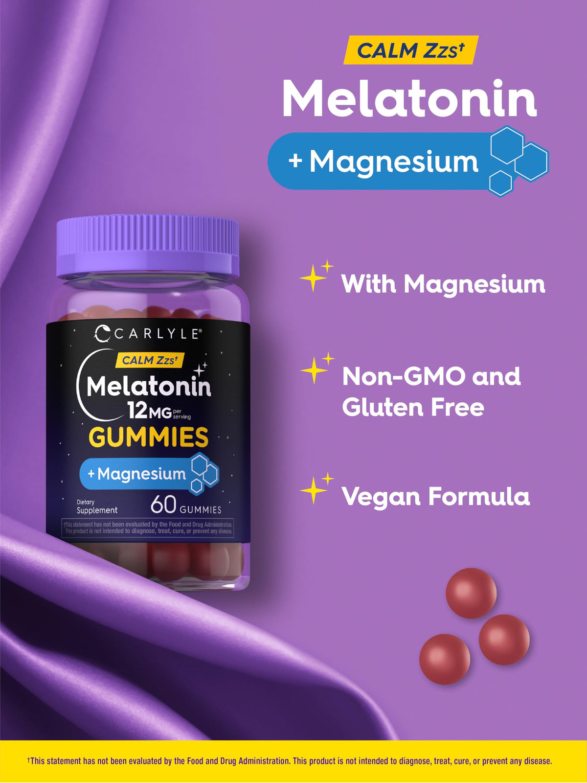 Gummies de Mélatonine Carlyle 12mg - détail de la texture
