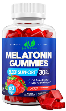 Gummies de mélatonine Just Nutrients 30mg, vue de face