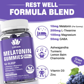 Gummies de Mélatonine LILICARE avec ingrédients naturels