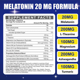 Gummies de mélatonine Maennyliy 20mg pot arrière