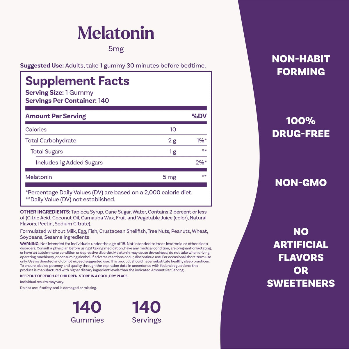 Gummies de mélatonine Natrol 5 mg, prise en main