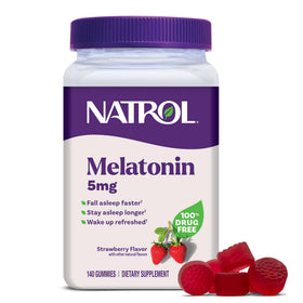 Gummies de mélatonine Natrol 5 mg, vue avant du packaging