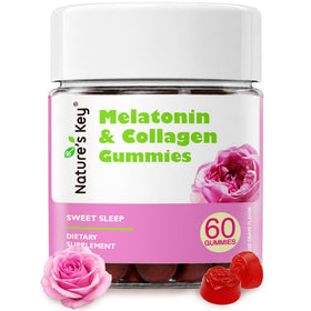 Gummies de mélatonine Nature's Key 5mg avec collagène, vue de face