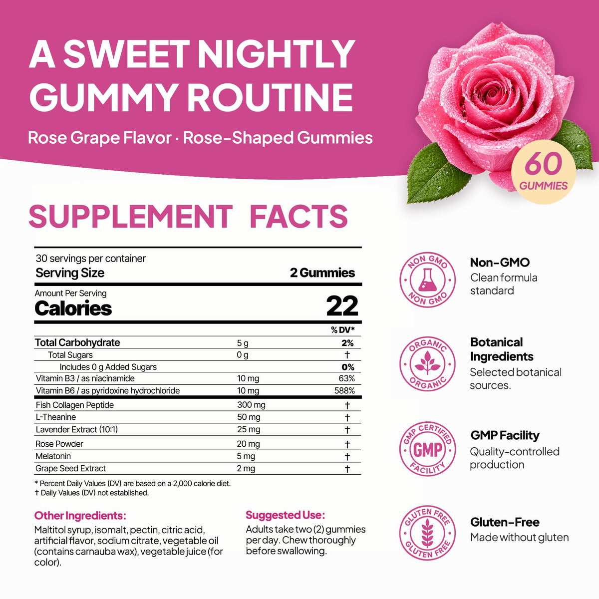 Gummies de mélatonine Nature's Key avec collagène, ouverts