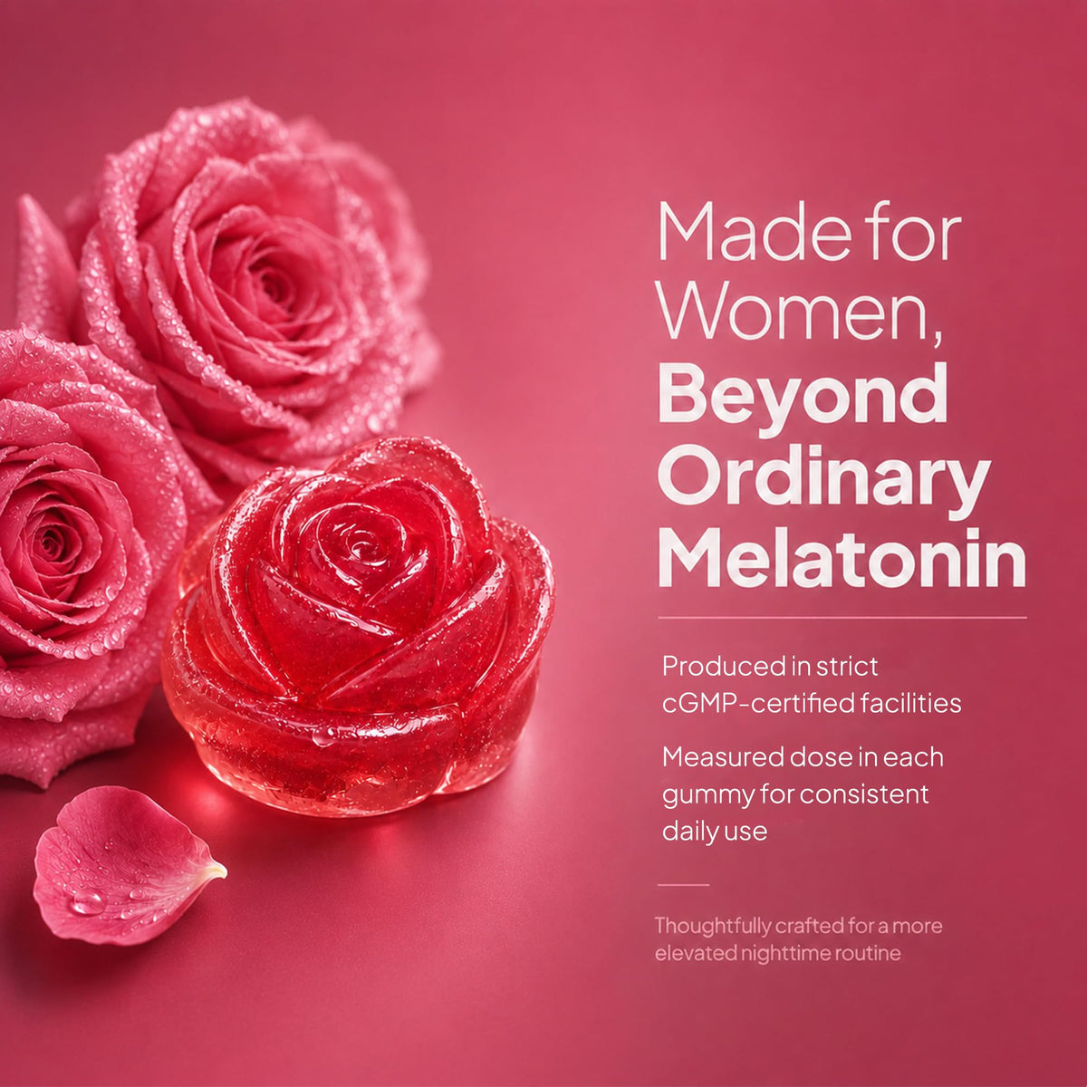 Gummies de mélatonine Nature's Key, couleur rose raisin