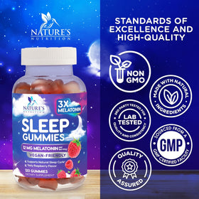 Gummies de Mélatonine Nature's Nutrition avec des fruits