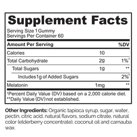 Gummies de mélatonine NATURELO, gummies sur une table