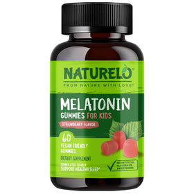 Gummies de mélatonine NATURELO pour enfants, pot de 60 gummies