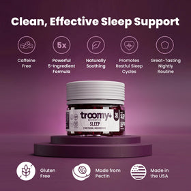 Gummies de mélatonine Troomy Nootropics vue de côté montrant la texture
