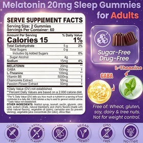 Gummies de mélatonine Verdigoris 20mg, vue de côté