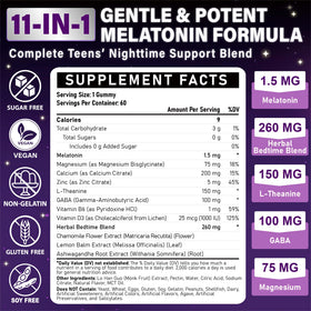Gummies de mélatonine Veyttisy avec un goût de baies mélangées
