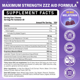 Gummies de Mélatonine Veyttisy sur une table avec fruits de moine