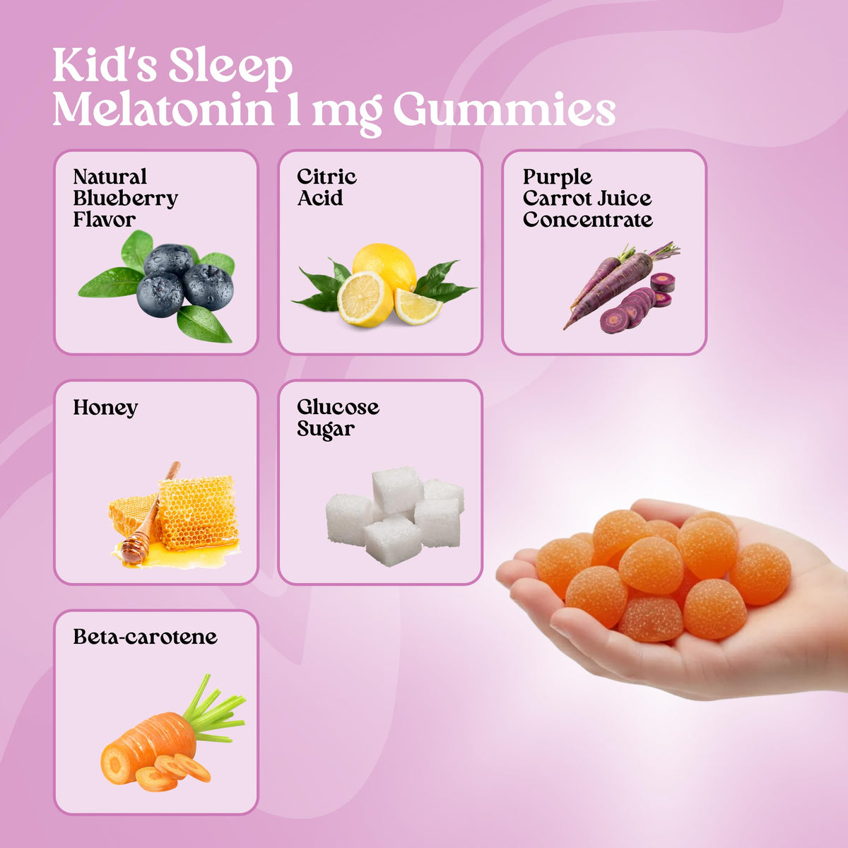 Gummies de Mélatonine VITA GLOBE, présentation des gummies