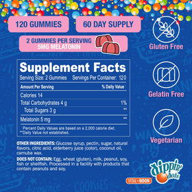 Gummies de mélatonine Vital+Boon 2,5 mg dosage