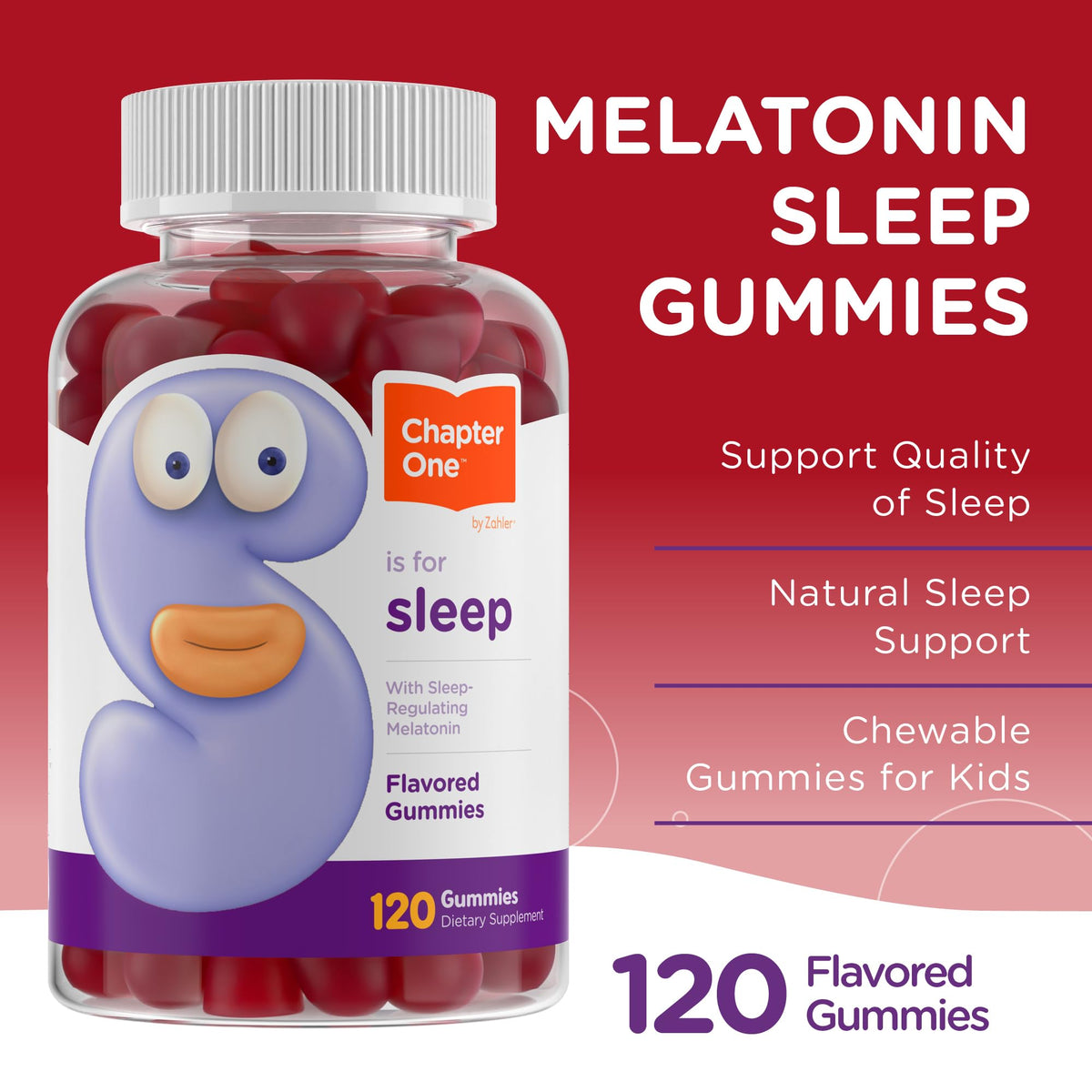Gummies de mélatonine Zahler, détail de la texture fruitée