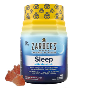 Gummies de mélatonine Zarbee's, paquet de 60 pièces, vue de face