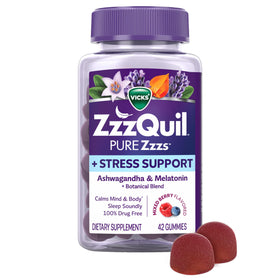 Gummies de Melatonine ZzzQuil 1 mg, 42 unités, emballage avant