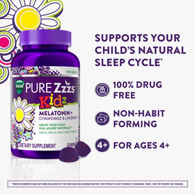 Gummies de mélatonine ZzzQuil Pure Zzzs Kidz 1 mg, vue de côté