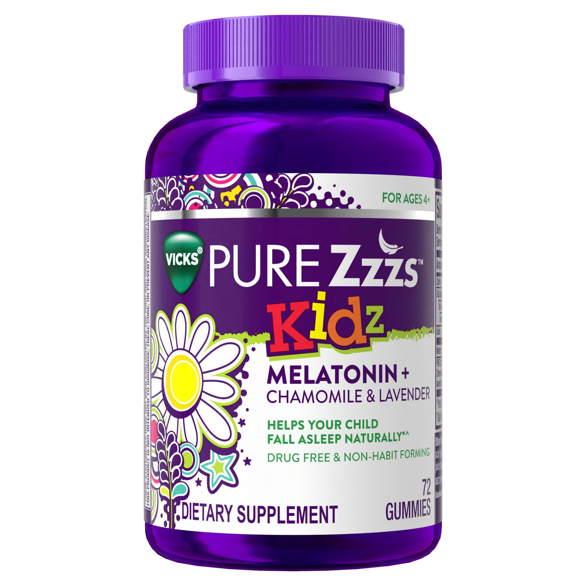Gummies de mélatonine ZzzQuil Pure Zzzs Kidz 1 mg, vue de l'avant