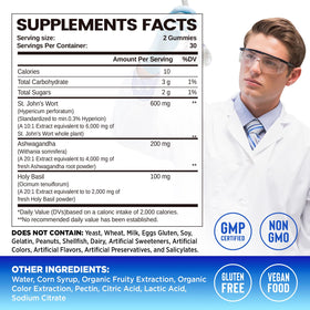 Gummies de millepertuis bio 600mg duwhot avec myrtille