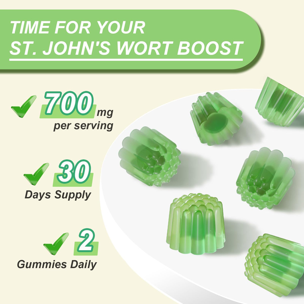 Gummies de millepertuis JOVITHEA, vue de dessus