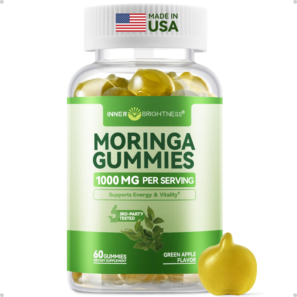 Gummies de Moringa Bio Inner Brightness en pot vue de face
