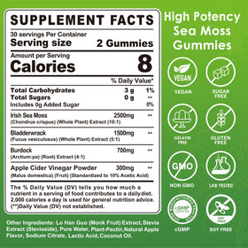 Gummies de Mousse de Mer EnvyDeal pot ouvert montrant les gummies