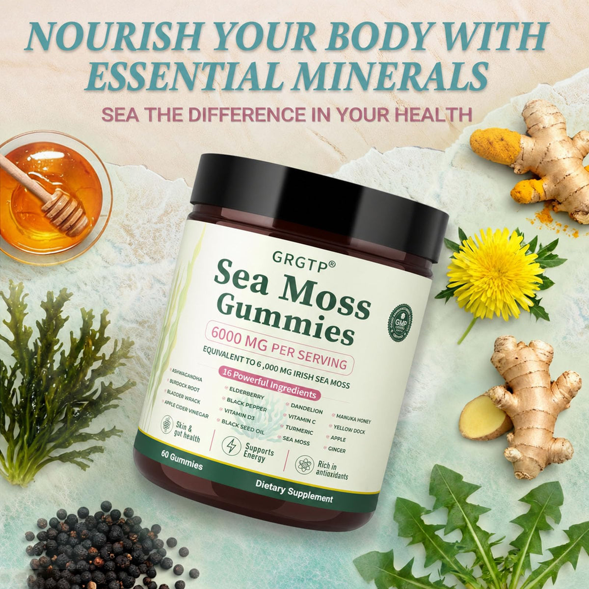 Gummies de Mousse de Mer GRGTP avec ingrédients naturels